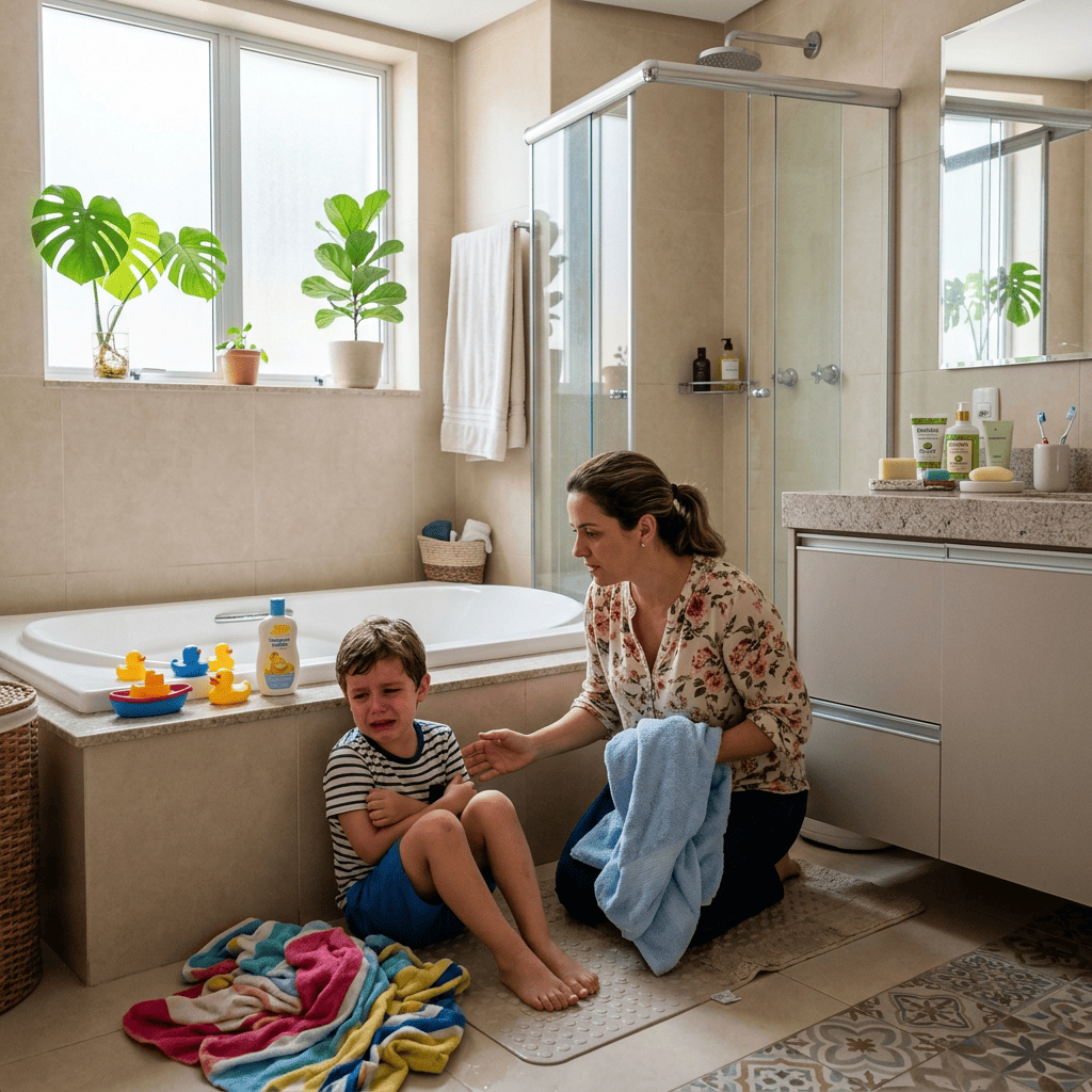 Meu filho não gosta de tomar banho ou lavar o cabelo: o que pode ser?